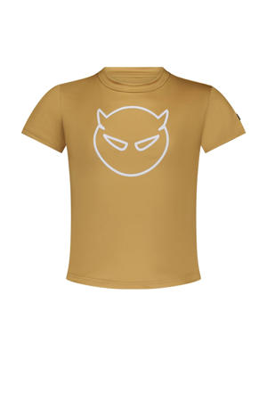 T-shirt Sunny van gerecycled polyester goud