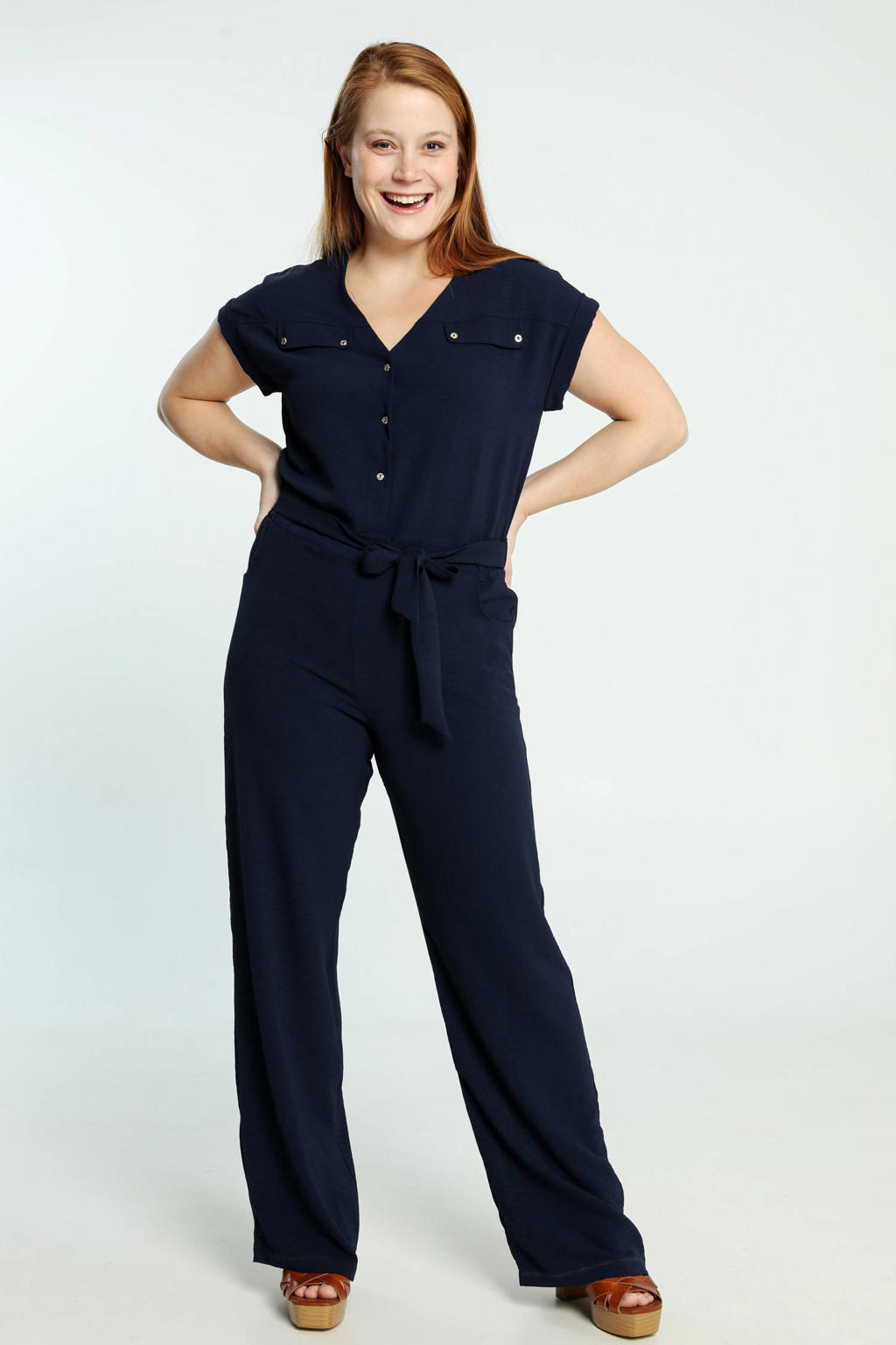 Cassis jumpsuit donkerblauw kopen? in huis wehkamp