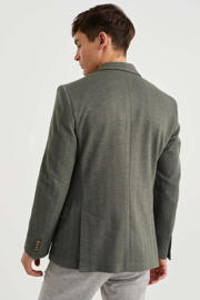 thumbnail: WE Fashion geruit slim fit colbert dark sea green