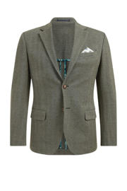thumbnail: WE Fashion geruit slim fit colbert dark sea green