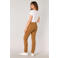 ES&SY tapered fit broek van travelstof camel