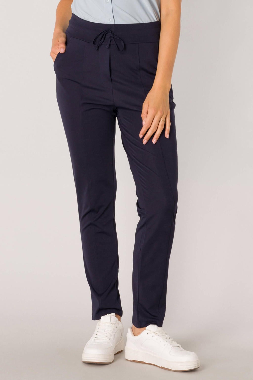 ES SY Tapered Fit Broek Van Travelstof Donkerblauw Wehkamp es-sy-tapered-fit-broek-van-travelstof-donkerblauw-wehkamp