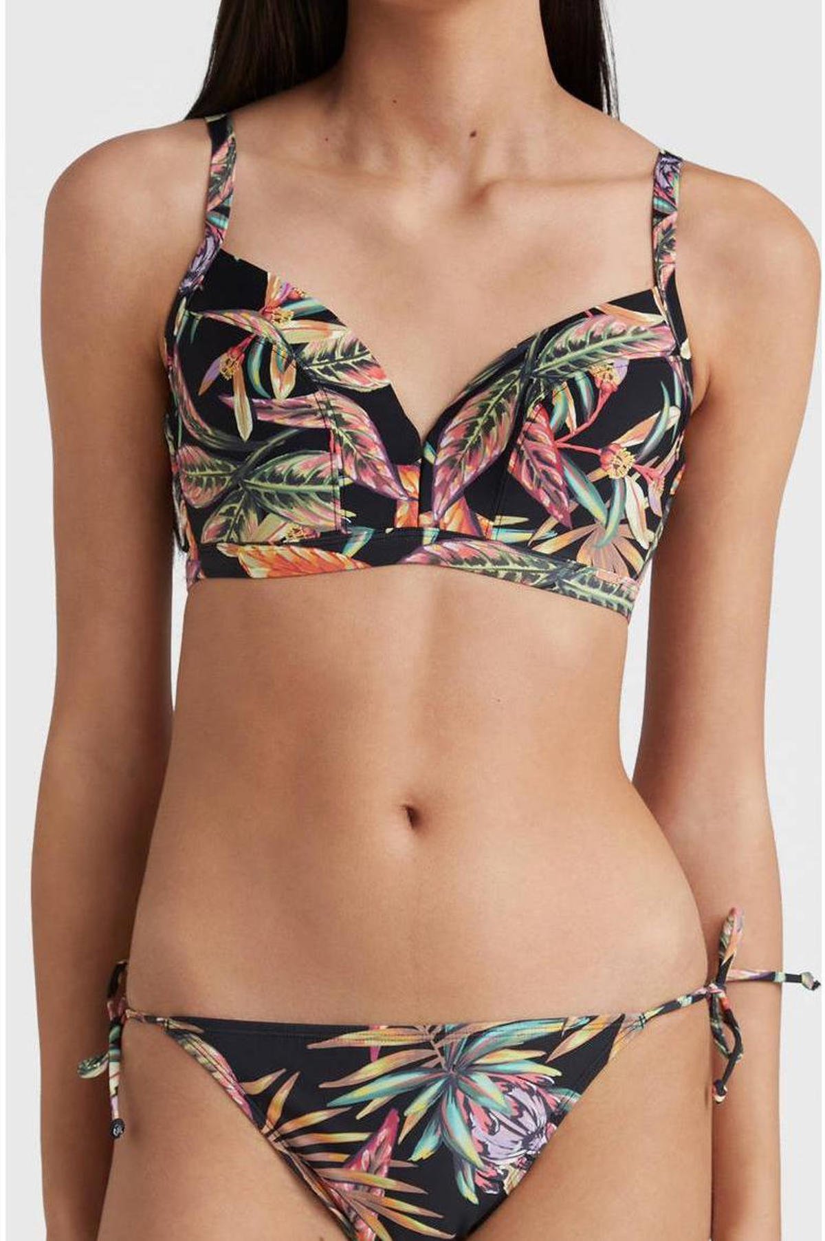 Adverteerder Misbruik Merg O'Neill voorgevormde triangel bikinitop Panama zwart/geel/groen | wehkamp