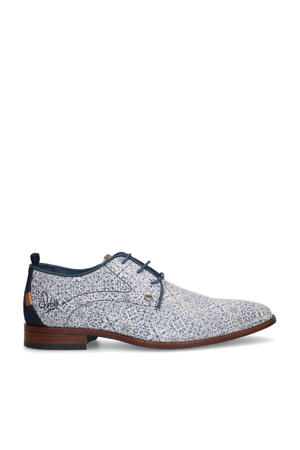   leren veterschoenen donkerblauw