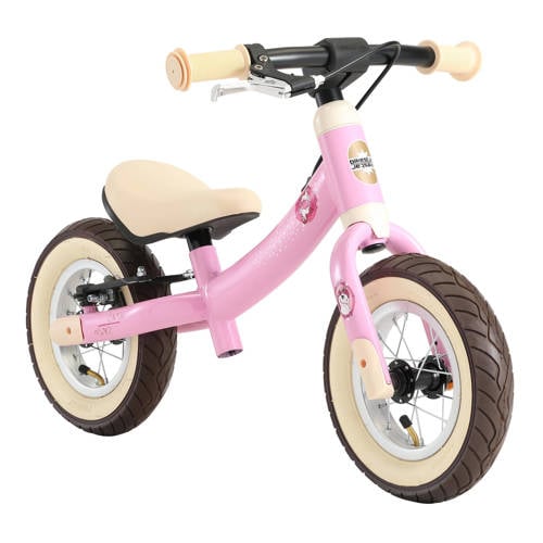 Wehkamp BikeStar Sport, 2 in 1 meegroei loopfiets, 10 inch, roze/eenhoorn aanbieding
