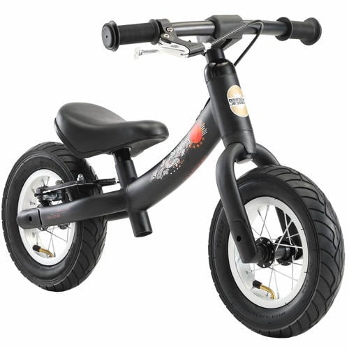 Wehkamp BikeStar Sport, 2 in 1 meegroei loopfiets, 10 inch, zwart aanbieding