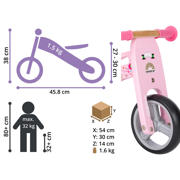 thumbnail: BikeStar mini loopfiets 2 in 1, hout, roze