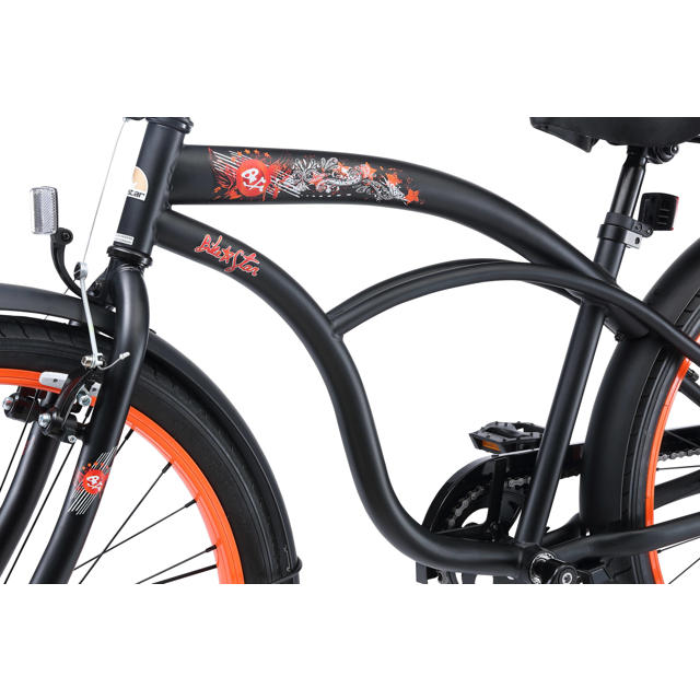 vruchten naam prachtig BikeStar Cruiser kinderfiets 24 inch zwart | wehkamp