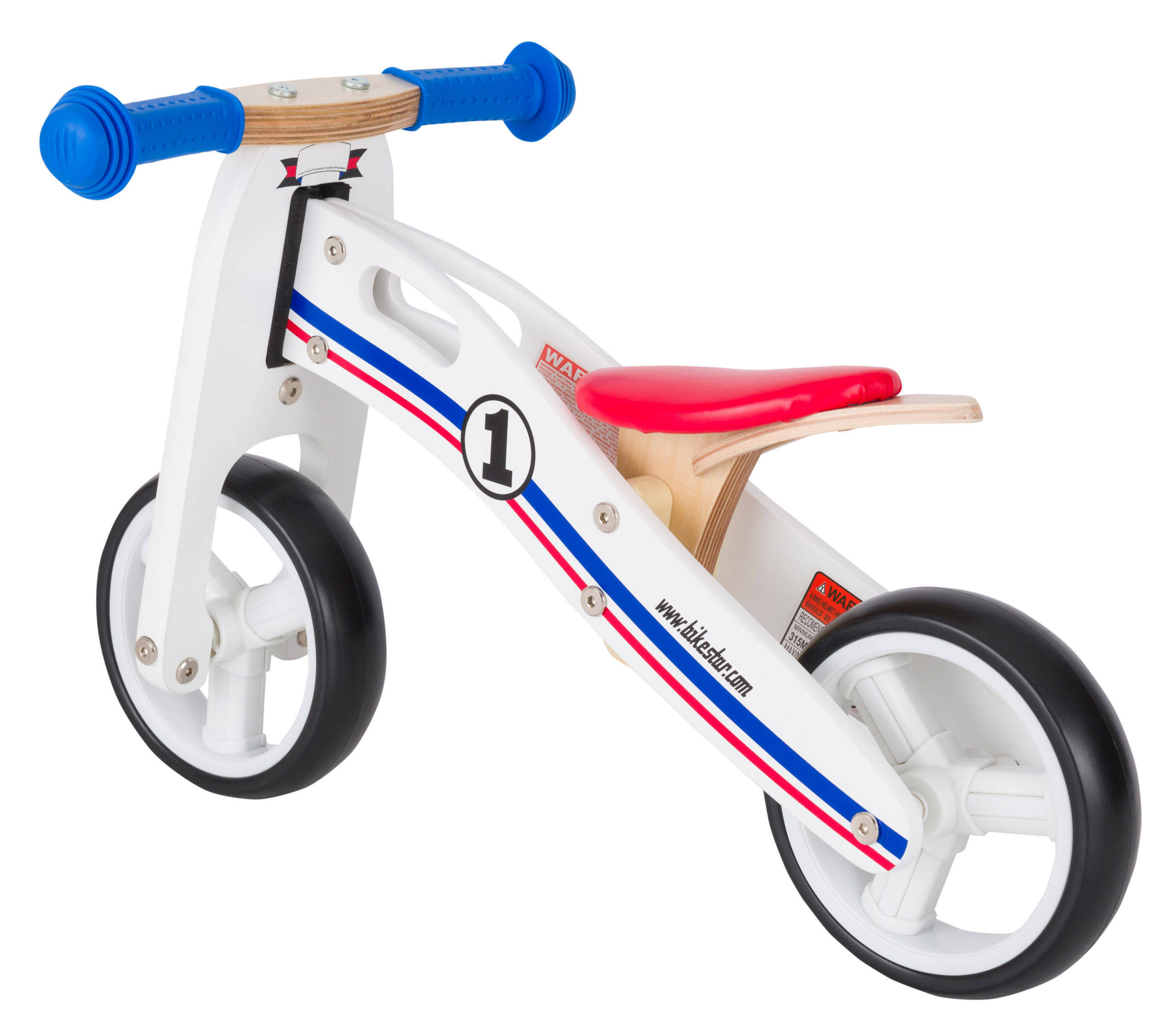 BikeStar mini loopfiets 2 in 1 hout wit wehkamp