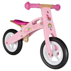 Wehkamp BikeStar houten loopfiets, 10 inch wielen, roze aanbieding