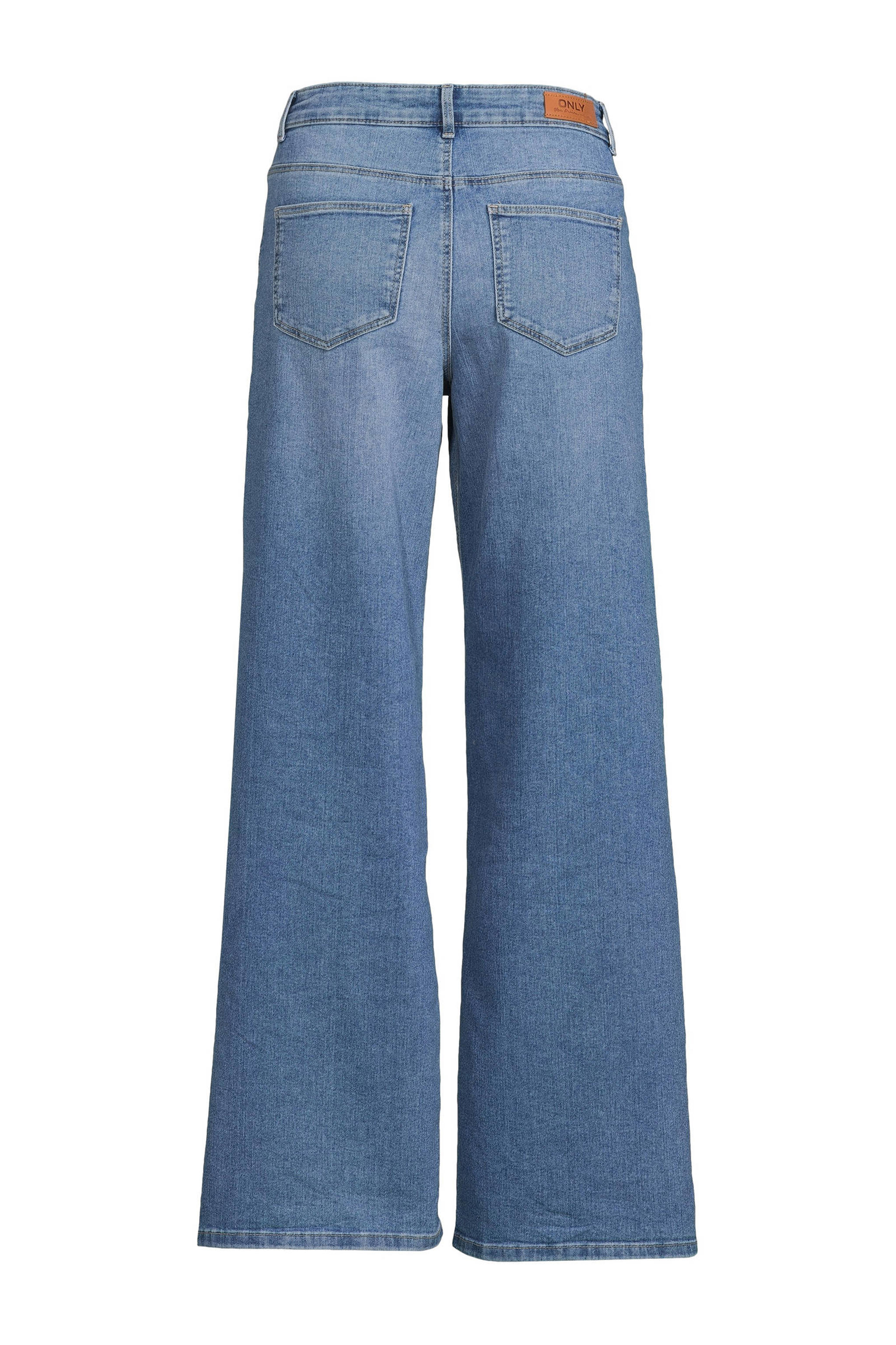 ONLY high waist wide leg jeans ONLMADISON light blue denim wehkamp