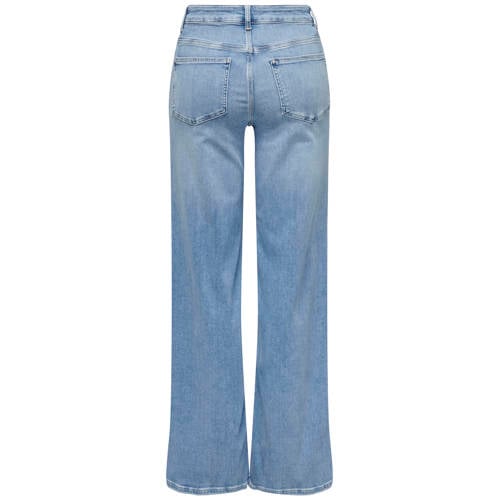 ONLY high waist wide leg jeans ONLMADISON light blue denim afbeelding