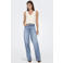 ONLY high waist wide leg jeans ONLMADISON light blue denim