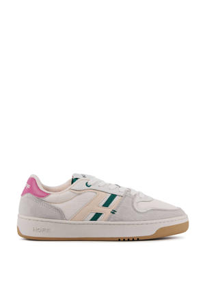   leren sneakers grijs/roze