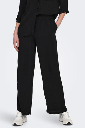 high waist loose fit pantalon JDYDIVYA zwart