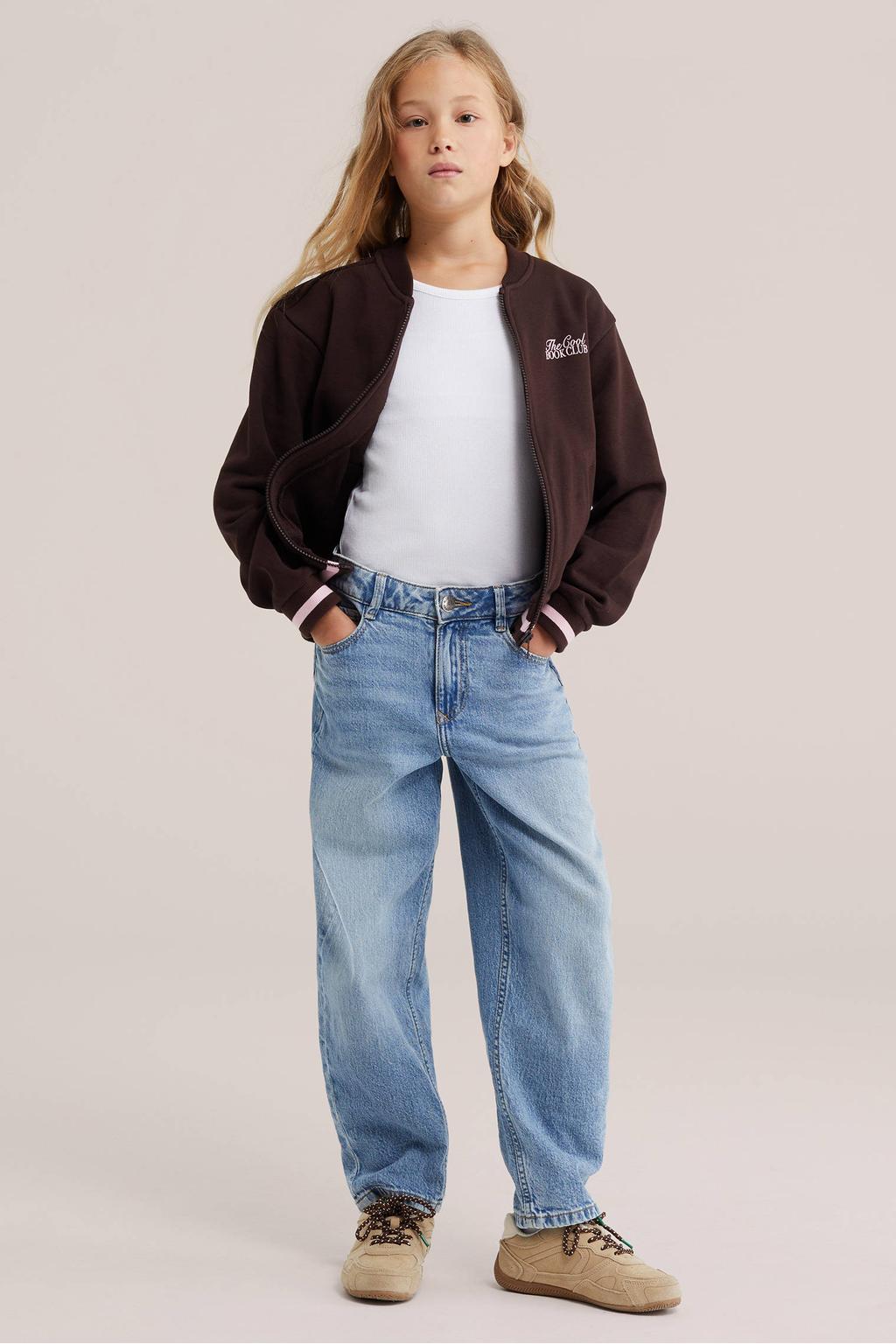 WE Fashion ribgebreide top wit