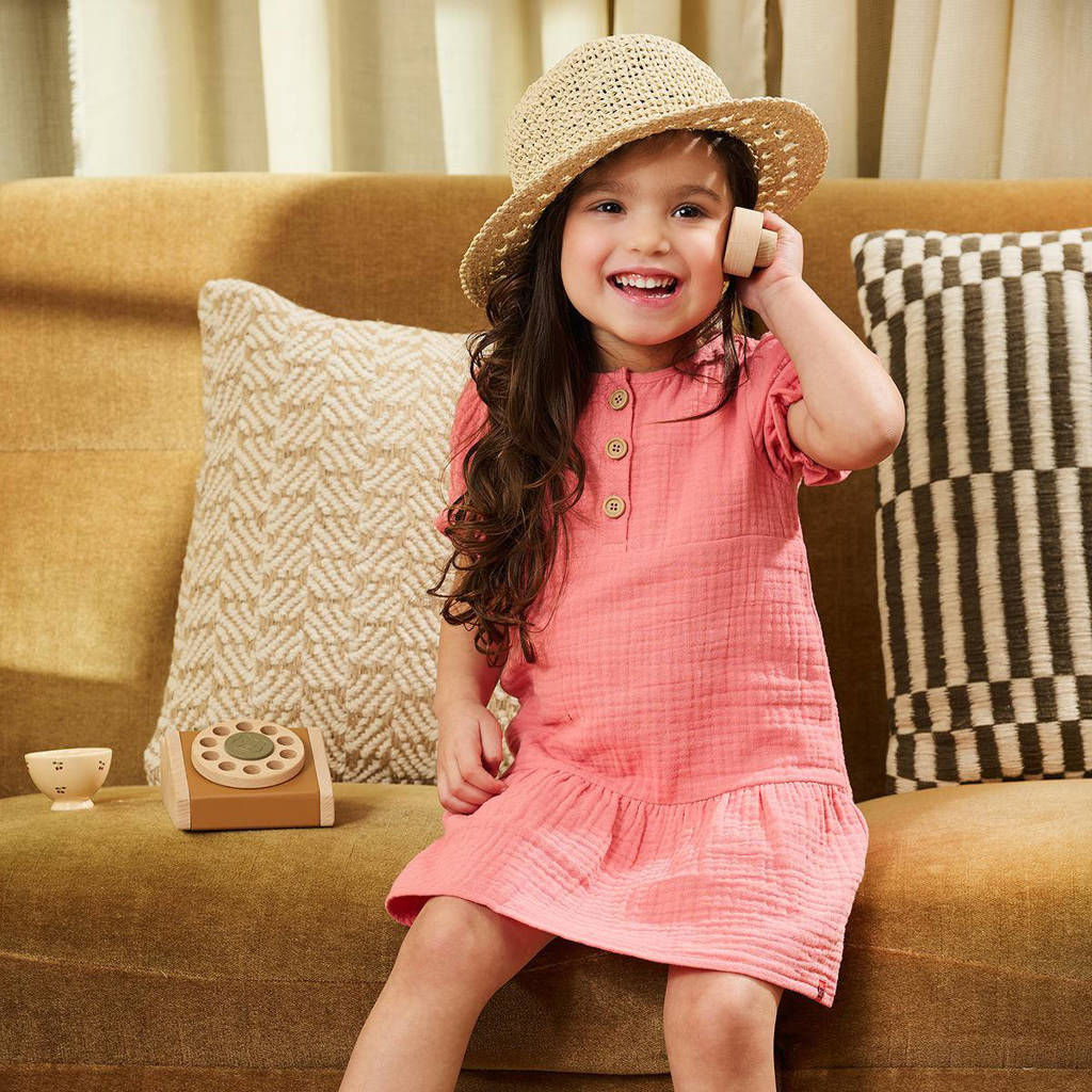 Polka Dot Wrap Dress Rood Grace|100% Viscose Pink Polka Dot Wrap Dress