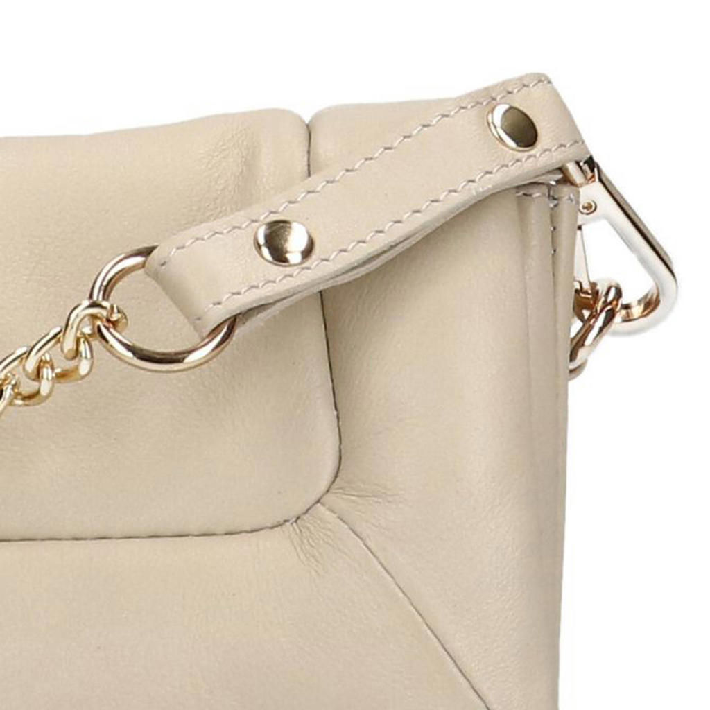 Sacha leren crossbody tas beige wehkamp