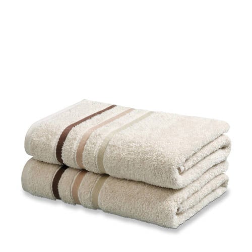 Wehkamp Vandyck handdoek Prestige Lines (set van 2) (110x60 cm) aanbieding
