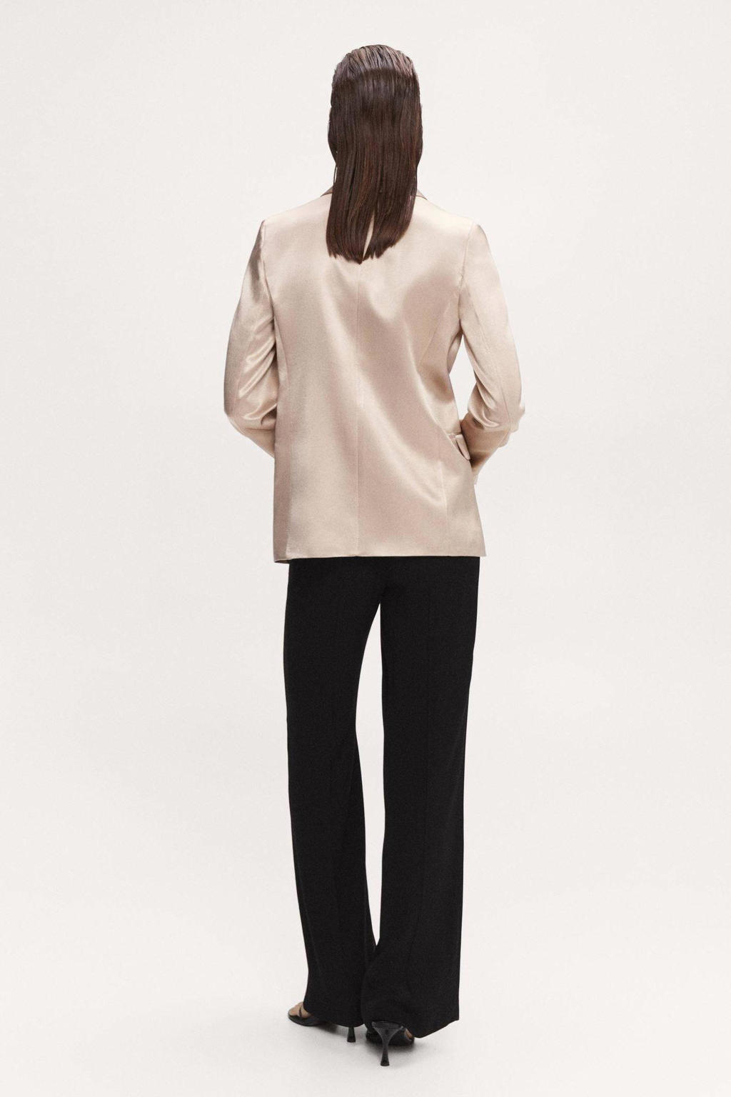 Mango satijnen blazer beige kopen? | Morgen in huis | wehkamp