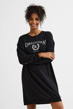 oversized nachthemd zwart