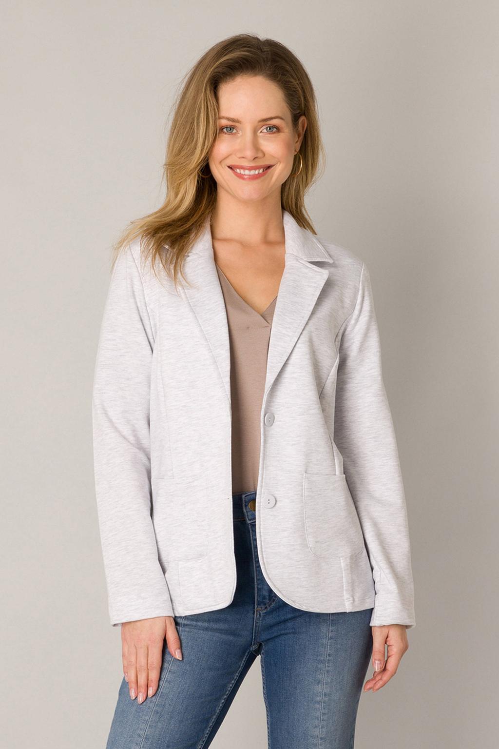 ES&SY regular blazer grijs melange