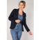 ES&SY aansluitende jersey blazer donkerblauw
