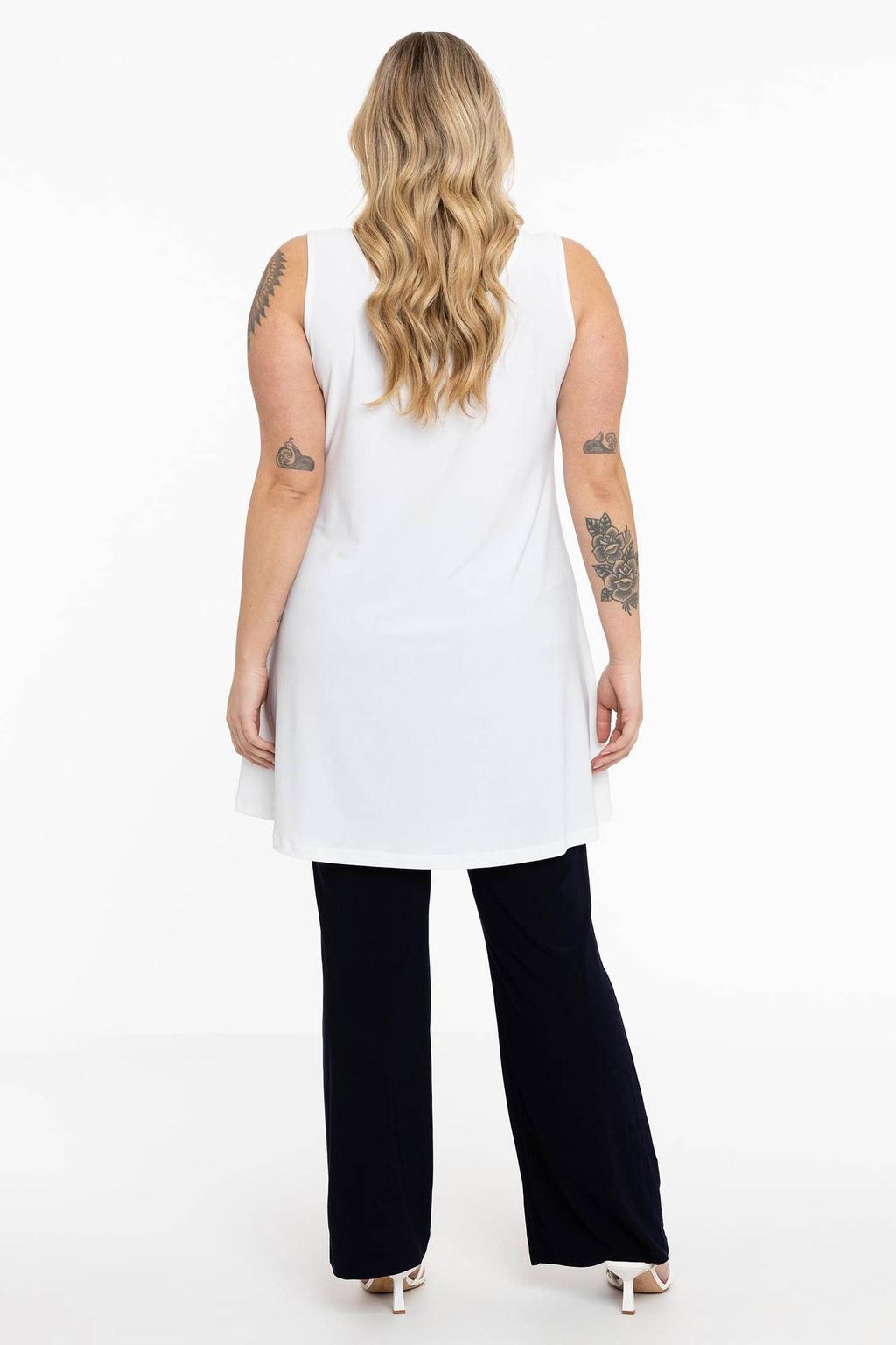 YOEK singlet van travelstof DOLCE wit