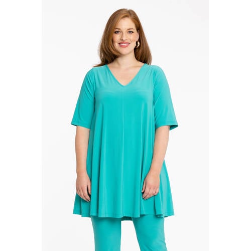 YOEK tuniek DOLCE van travelstof turquoise afbeelding