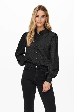 blouse JDYDIFFI  met dierenprint zwart