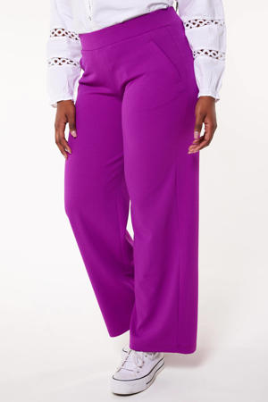 straight fit pantalon paars