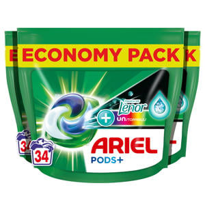 Wehkamp Ariel Pods+ wasmiddel All-in-1 Pods Original - Clean & Fresh - 2 x 53 wasbeurten - 102 wasbeurten aanbieding