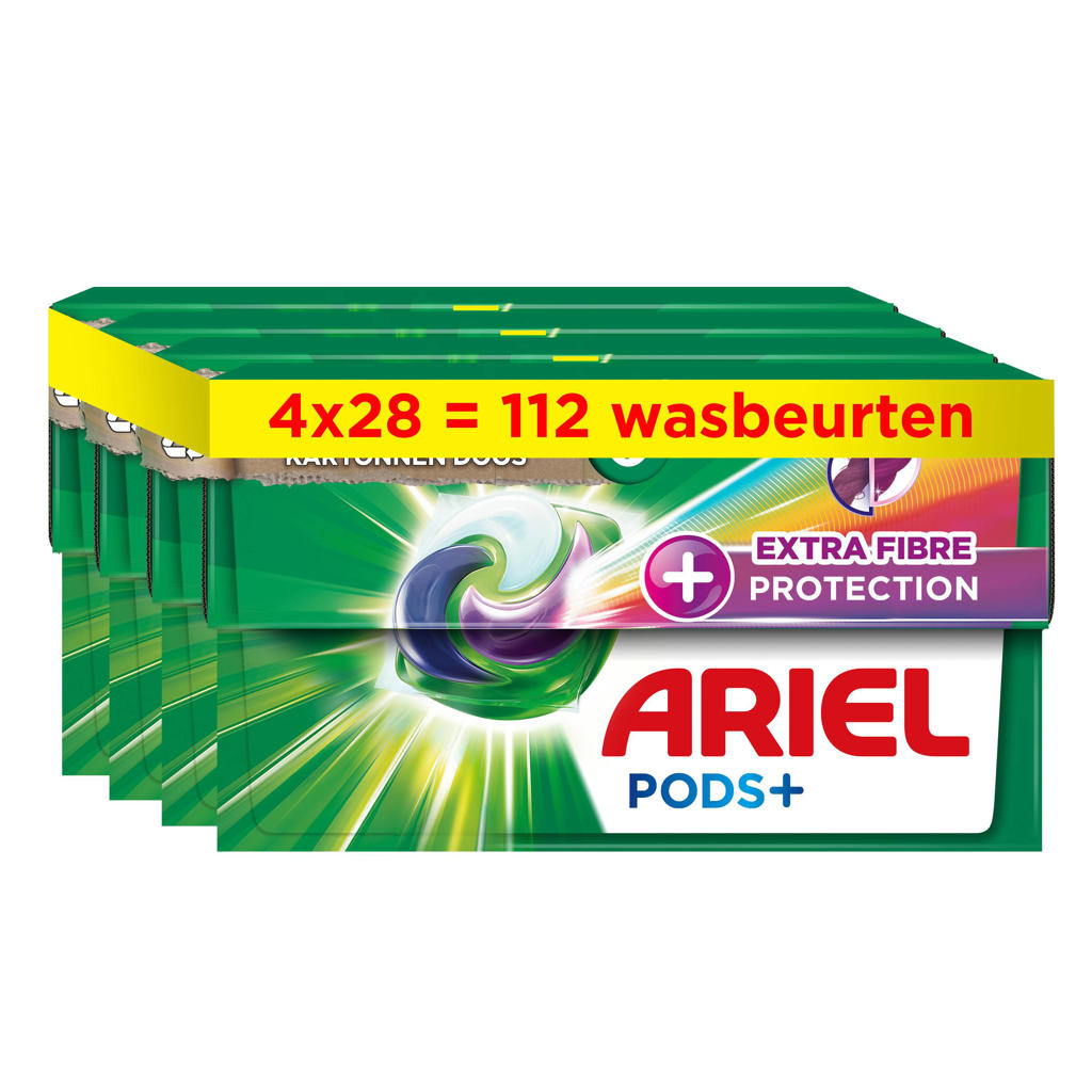 Ariel wasmiddel Pods + Extra Vezelbescherming - Kleur - 4 x 28 wasbeurten - 112 wasbeurten