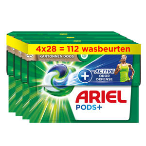 Wehkamp Ariel wasmiddel Pods + Actieve Geurbestrijding - 4 x 28 wasbeurten - 112 wasbeurten aanbieding