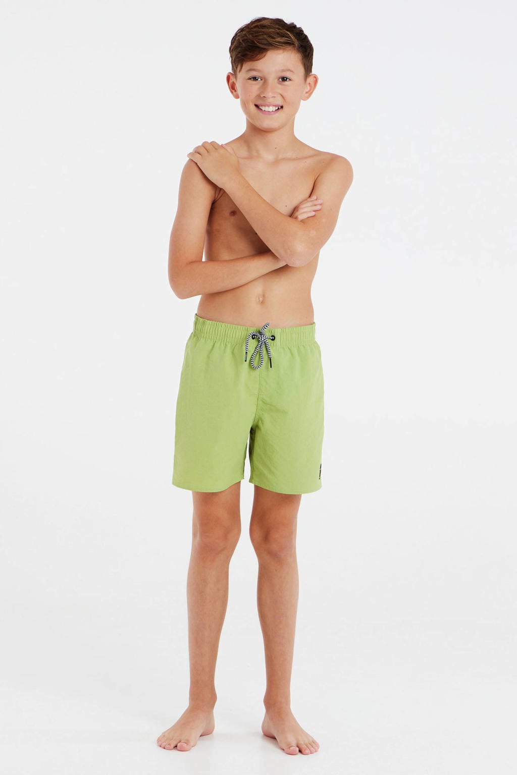 Protest zwemshort CULTURE JR limegroen
