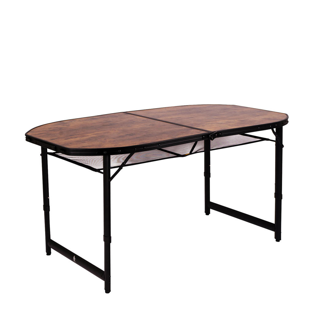 Bo-Camp Woodbine campingtafel ovaal koffermodel (150x80 cm)