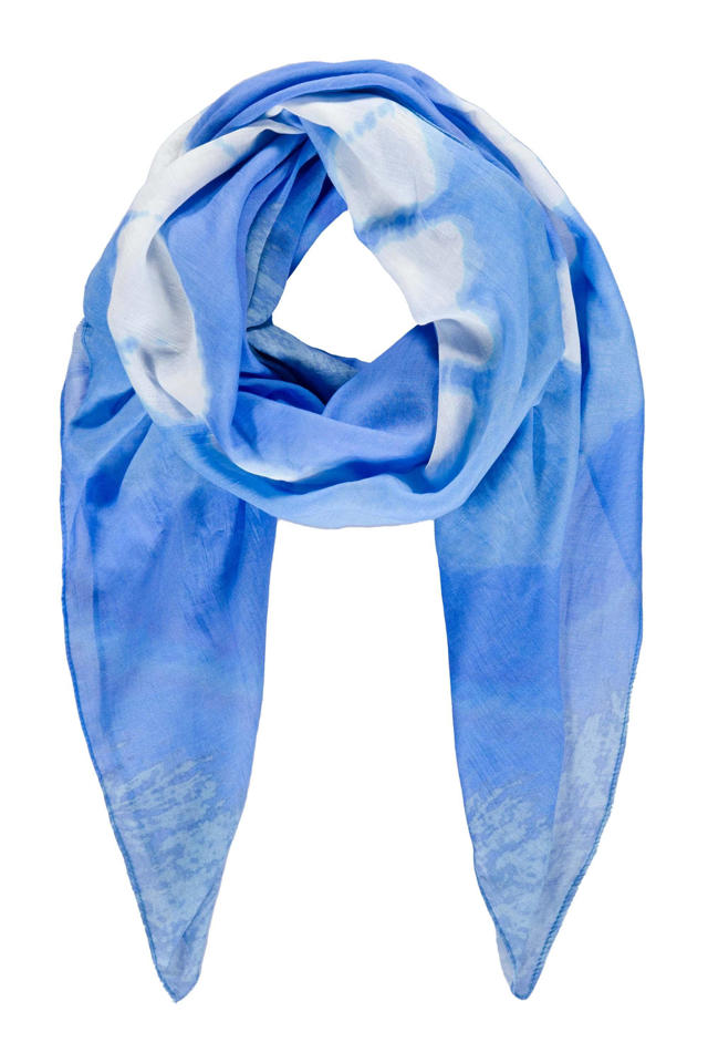 Verscherpen computer Prominent Expresso sjaal met all-over tie dye print blauw | wehkamp