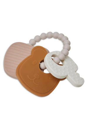siliconen bijtring sleutelbos - Teddy Bear