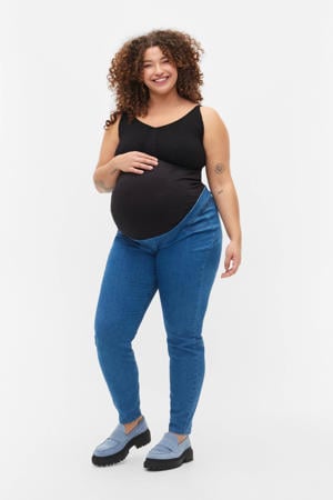 low waist skinny zwangerschaps jegging blauw