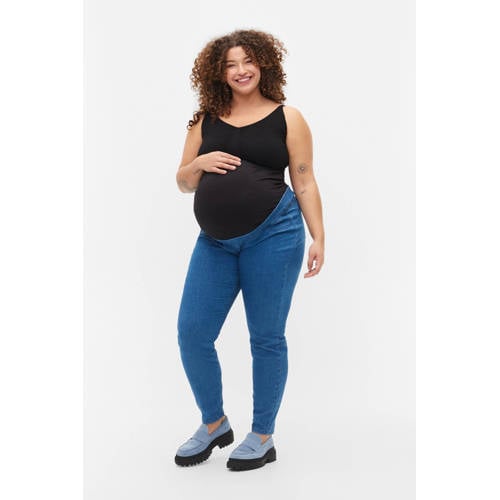 Zizzi Maternity low waist skinny zwangerschaps jegging blauw