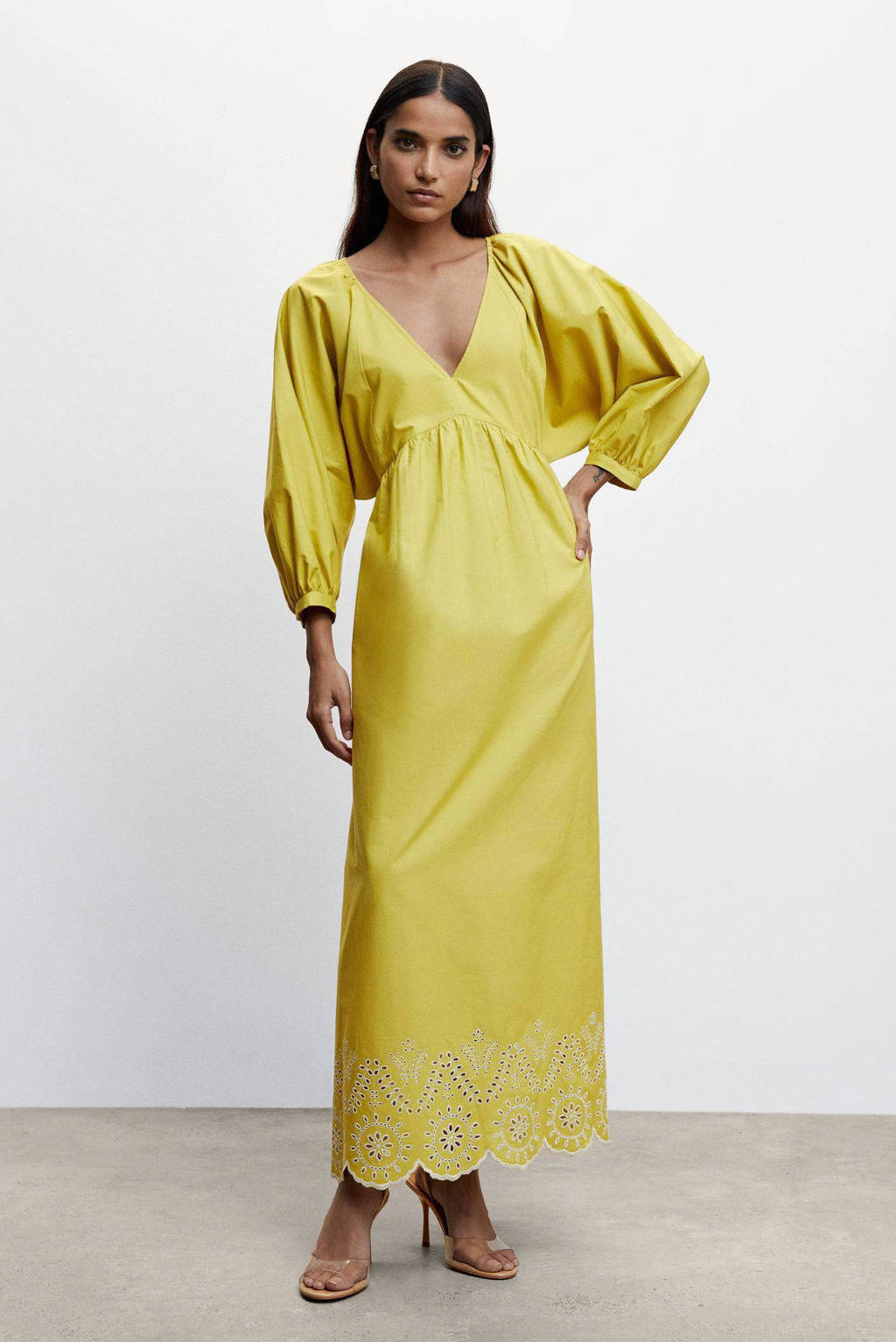 Herziening Lezen Productie Mango maxi jurk geel | wehkamp
