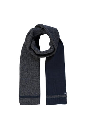 sjaal donkerblauw/grijs