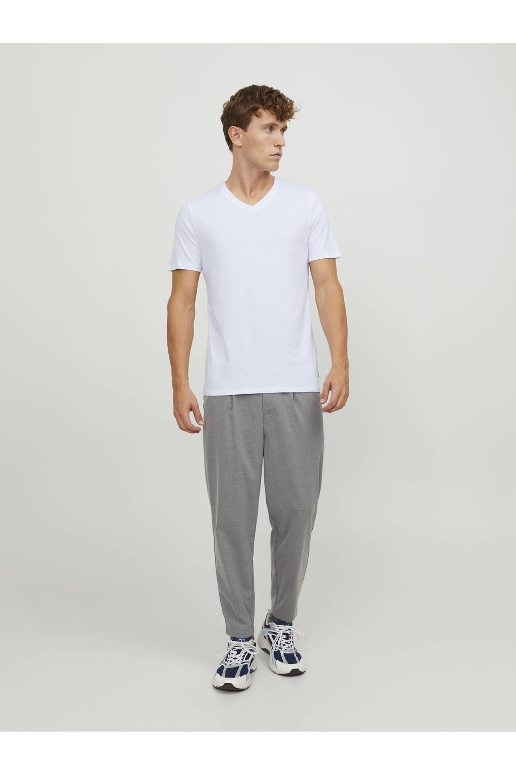 JACK & JONES ondershirt JACBASIC (set van 2) wit