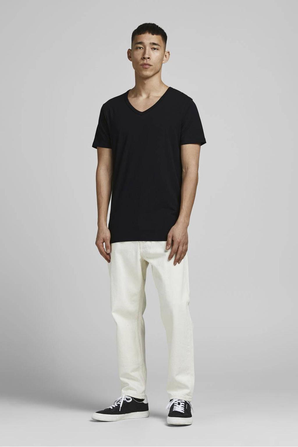 JACK & JONES ondershirt JACBASIC (set van 2) zwart