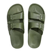 thumbnail: Groene jongens Freedom Moses slippers van 100% polyurethaan met gesp en effen