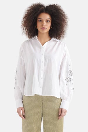 blouse met borduursels wit