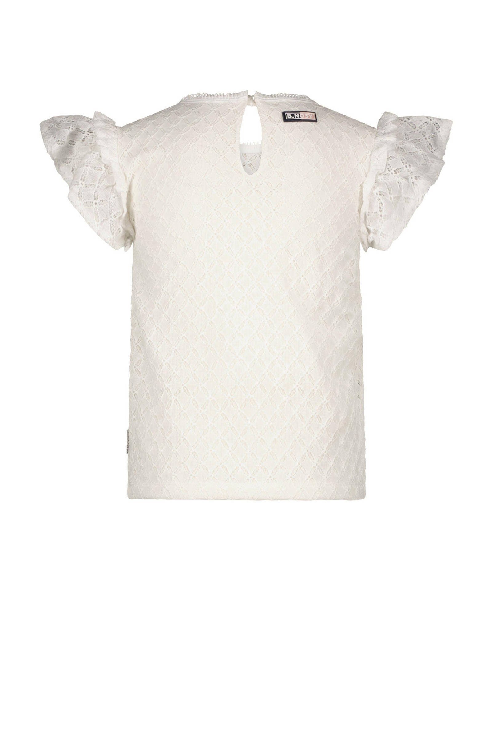 B.Nosy Top Met Broderie Offwhite | Wehkamp