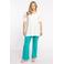 YOEK high waist bootcut broek DOLCE van travelstof turquoise