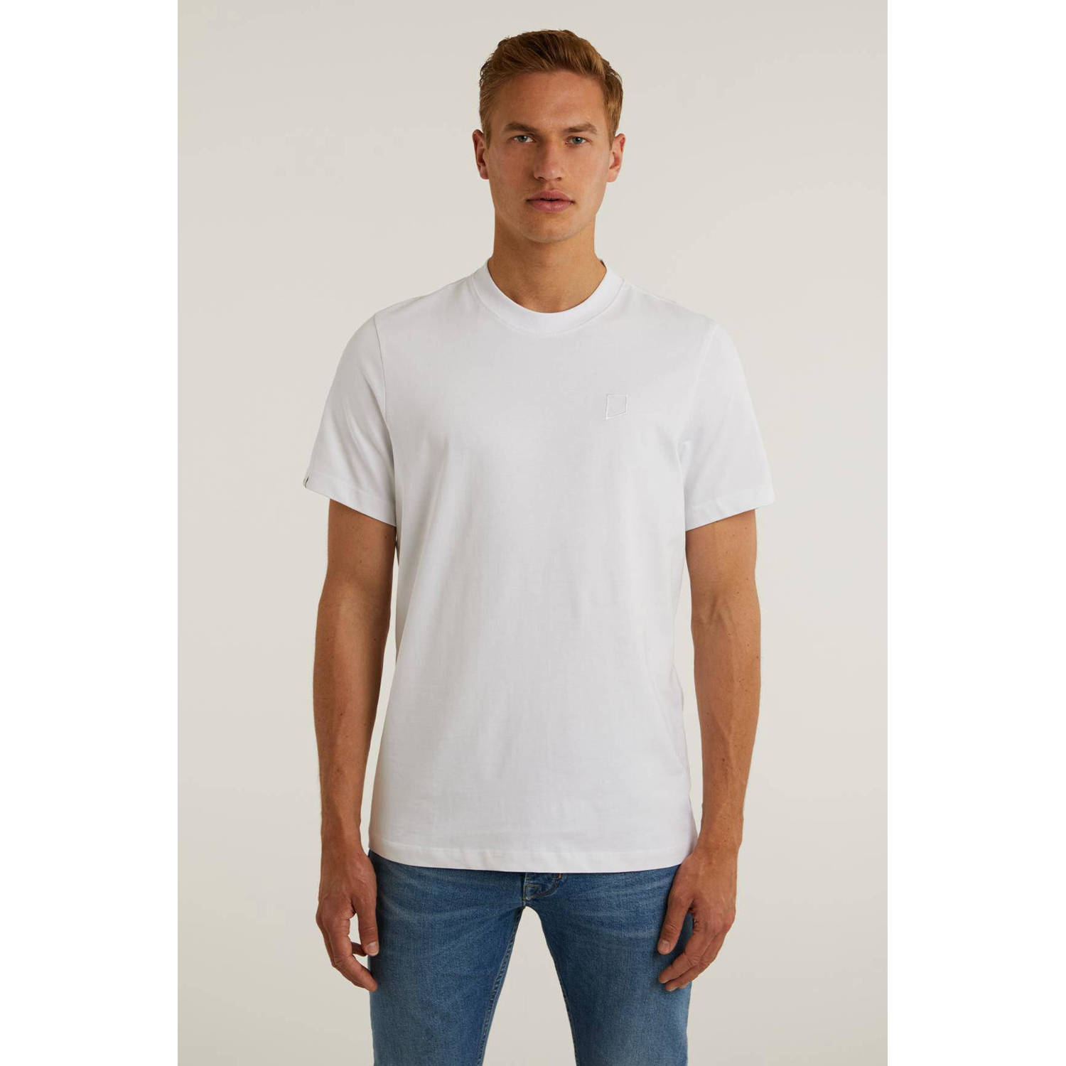CHASIN' regular fit T-shirt Brace van katoen white