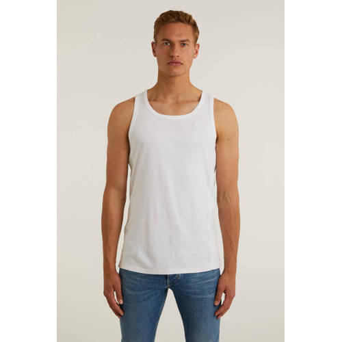 CHASIN' slim fit hemd Tank white afbeelding